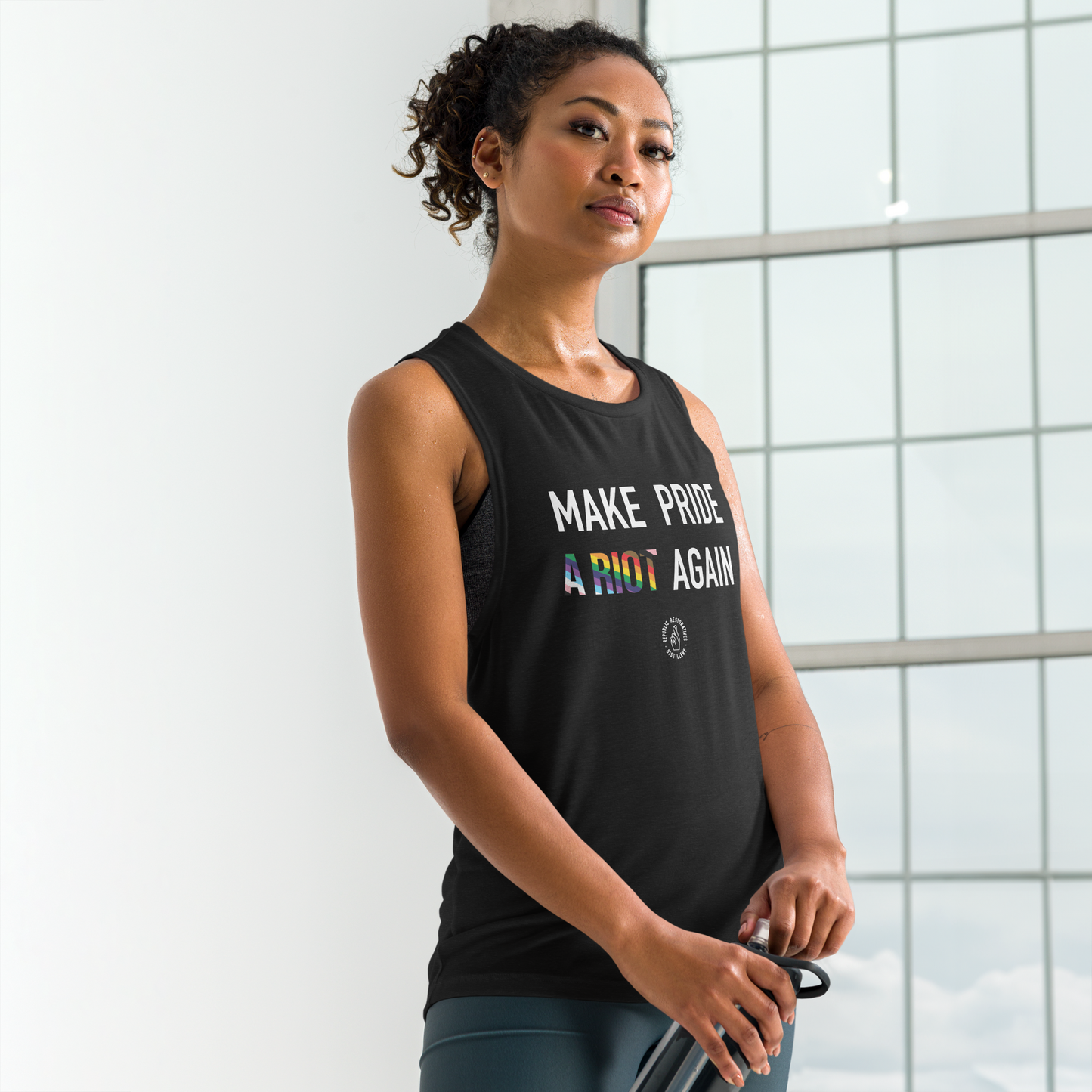 Make Pride a Riot Again Muscle Tank