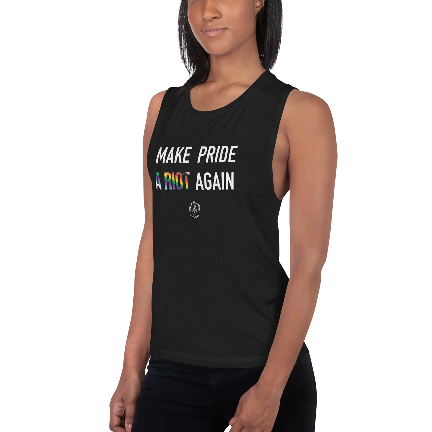 Make Pride a Riot Again Muscle Tank